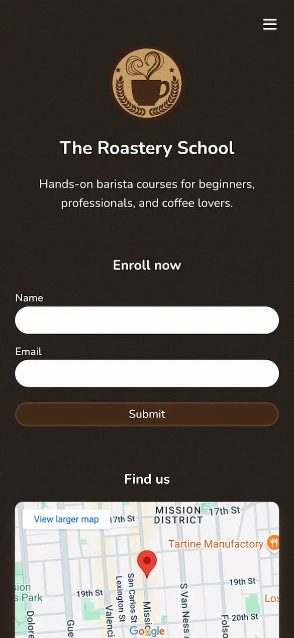 Escuela — The Roastery School